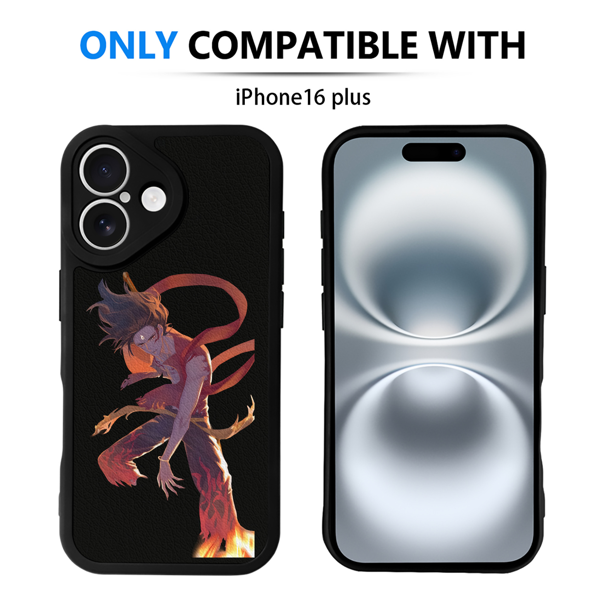 （画像用） Ne Zha 2 ナタ 魔童の大暴れ 【iPhone 16シリーズ対応】シリコンスマホケース（レザー調） 材質：シリコン